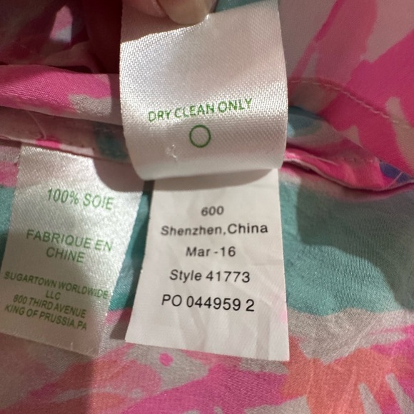 Lilly Pulitzer Elsa “Out To Sea” Top Women’s silk top Size Small VVGUC - Picture 8 of 13